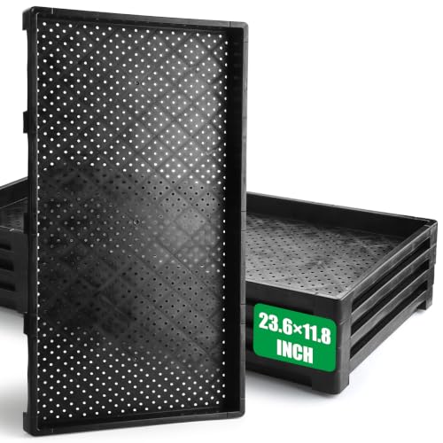 5 Pack Seed Tray, Extra Thick Growing Trays with Drainage Holes 23.6"x11.8" - size: 5 Pack