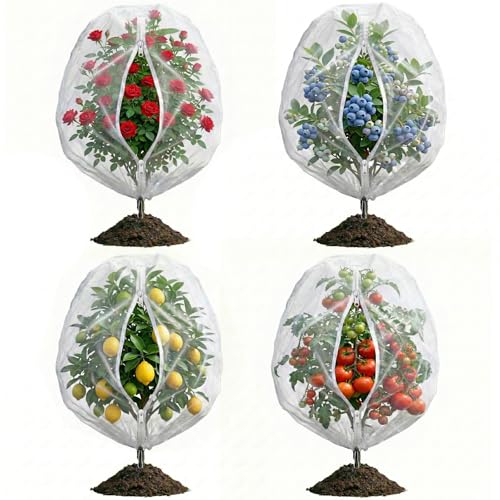 Garden Bird Netting for Plant and Fruit Tree Protection,4 Pack 4.9x4FT - size: 4.9x4Ft
