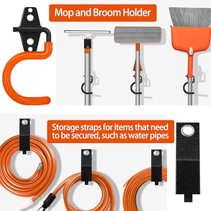 28 Pack Garage Hooks Heavy Duty with Non Slip PVC Coating - color: Orange, size: 28pack