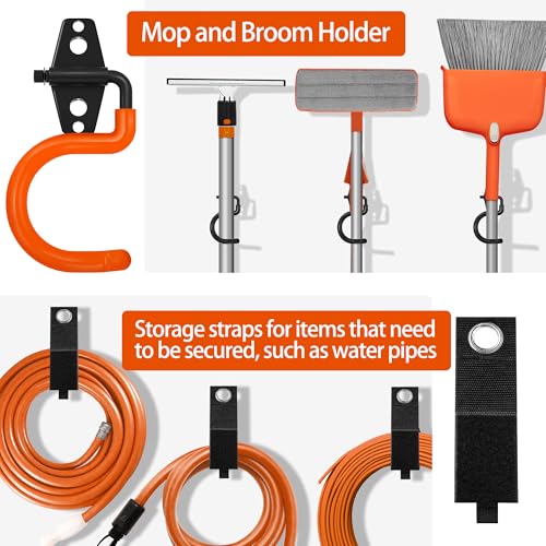 18 Pack Garage Hooks Heavy Duty - Anti-Slip Coating - color: Orange, size: 18pack