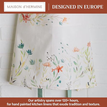 Maison d' Hermine Aprons for women with Pocket 100% Cotton (27.50"x31.50") - color: 001 - Colmar