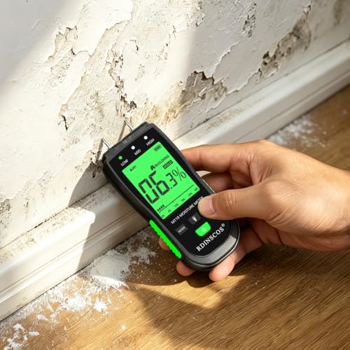 RDINSCOS Wood Moisture Meter for Firewood, Softwood, Hardwood - color: Black