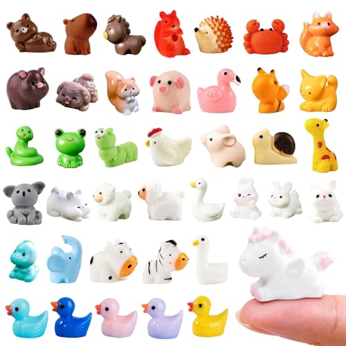 Zerobe Miniature Resin Animal Sets: Tiny Collectible Figurine Bulk Pack (Animal Mix) - color: Animal Mix