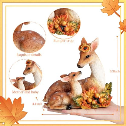 Garden Deer Decor Fall Animal Statue Outdoor Thanksgiving Autumn Decoration