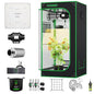 VIVOSUN 2x2ft Grow Tent Kit with 100W Full Spectrum LED Grow Light - size: 24"x24"x48"