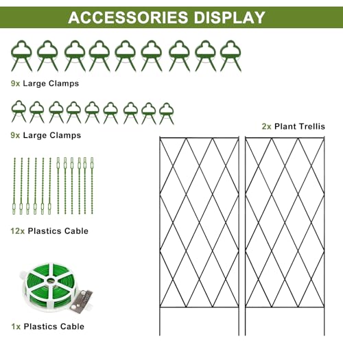 Cucumber Trellis 2 Pack,Foldable A-Frame Garden Trellis - color: Black, size: 39.4" H