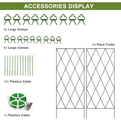 Cucumber Trellis 2 Pack,Foldable A-Frame Garden Trellis - color: Black, size: 39.4" H