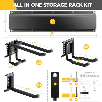 LBT 66" Garage Tool Organizer Wall Mount - 720lbs Garden Tool Organizer - size: 66inch