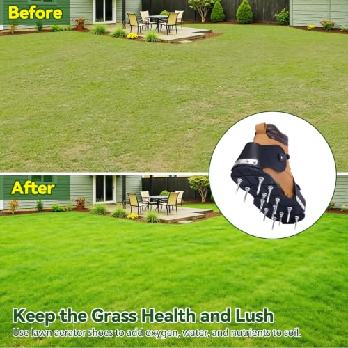 HFH Lawn Aerator Shoes with 1-3/4" Spikes, Wrench & Ratchet Buckles