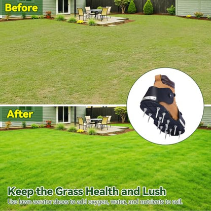 HFH Lawn Aerator Shoes with 1-3/4" Spikes, Wrench & Ratchet Buckles