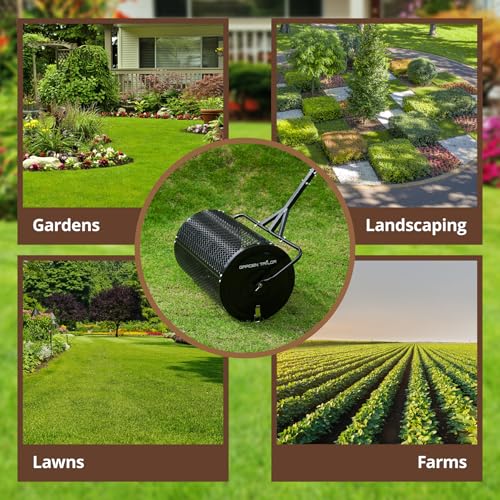 Compost Spreader 24 Inch Peat Moss Spreader - Black - size: 24 Inch