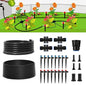 100FT Drip Irrigation System Kit, Quick Connect Garden Watering System, Easy Install Drip Irrigation Kit with 1/2" & 1/4" Tubing, Adjustable Emitters for Garden, Raised Beds, Greenhouse - size: 100FT
