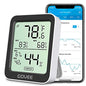 Govee Indoor Hygrometer Thermometer H5075 with Bluetooth App Control - color: Black, size: 1 Pack