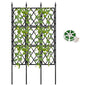 63 Inch Black Metal Pipe Garden Trellis Support Fence Frame for Climbing - color: Black