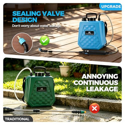 Battery Powered Sprayer Wand Rechargeable, 3 Nozzles for Tank & Garden Watering