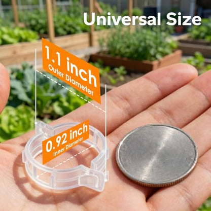 LOOHOI 100Pcs Tomato Clips for Climbing Plants Trellis Plant Support Clips - color: Translucent