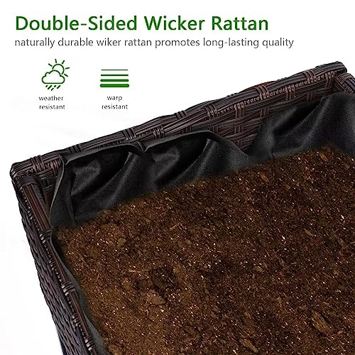 WONDER GARDEN Raised Garden Bed-Planter Box - Elevated Raised Garden Beds Outdoor with Legs & Storage Shelf for Vegetables Flower Herb Backyard Patio