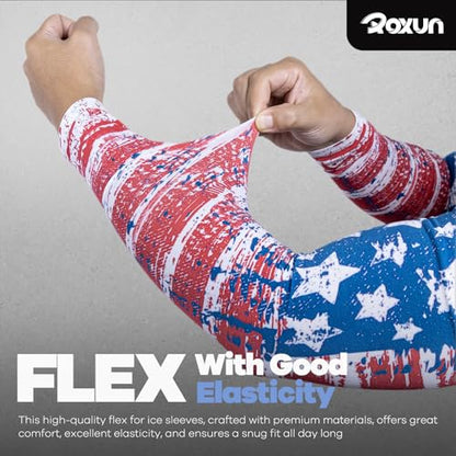 ROXUN Arm Sleeves Cooling UV Sun Protection Sport Compression for Men Women - color: 2 Pairs Mexico Flag-1