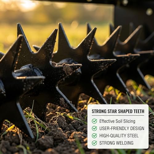 8 Pin Lawn Aerator, 32" Tow Behind Spike Aerators