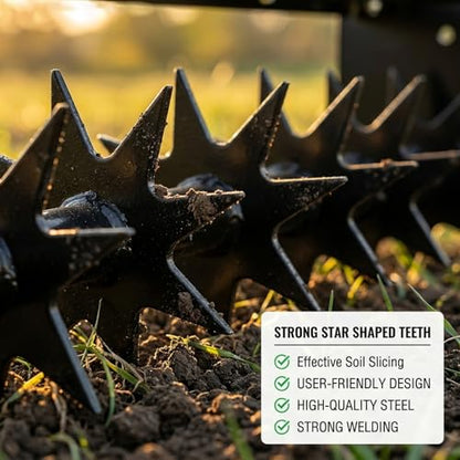 8 Pin Lawn Aerator, 32" Tow Behind Spike Aerators