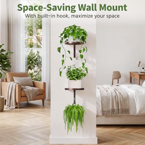 LASZOLA Plant Hanger Holder Window Shelf Wall Mounted Indoor, 2 Pcs Brown - color: Bronze, size: 2