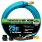 Aeromixer THE HOSE 1 Inch Garden Hose 25 Ft w/Adapter Set for 3/4 Spigots - size: 1" x 25', style: 1 Pack
