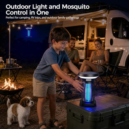 Solar Bug Zapper Outdoor and Indoor, Mosquito Fly Zapper for Home - color: black