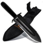 SUNPOW Metal Detector Shovel, Heavy Duty Double Serrated Edge Digging Tool