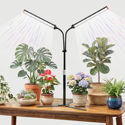 GooingTop Grow Light for Indoor Plants,Height 10-32'' with Dimming & Timer - size: 99Watts