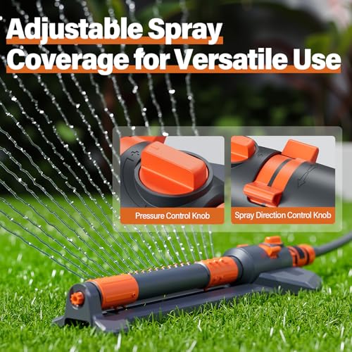 Oscillating Sprinkler with Metal Base Covers Up to 3,766 sq. ft.