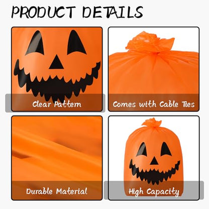 Halloween Leaf Lawn Bags 9 Pcs