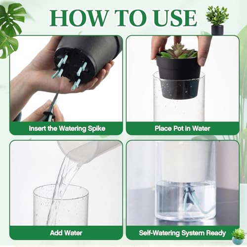 20 Pack Self Watering Spikes for Plants with Wick Rope,Small - size: Small