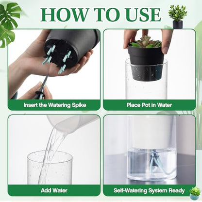 20 Pack Self Watering Spikes for Plants with Wick Rope,Small - size: Small