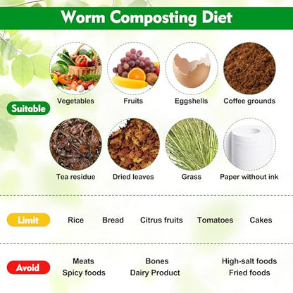 2 Packs Inground Worm Composter, Outdoor Worm Compost Bin Kit with Lid