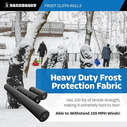 Sandbaggy Frost Cloth Rolls (3 ft x 360 ft) | Winter Cover for Shrubs, Trees, Gardens | Plant Blanket, Freeze Protection | Black, 4 oz Polypropylene (1 roll) - style: 1 roll - 3 ft x 360 ft
