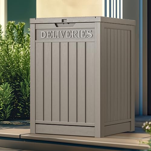 YITAHOME Outdoor Package Delivery Storage Box 51 Gallon - color: Taupe