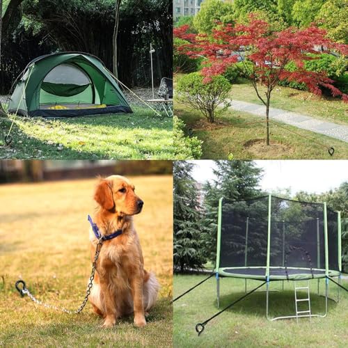 16 Inch Rebar Stakes,Metal Stake Ground,Ground Anchor,Heavy DutyTent Stakes,Baking Paint Metal Stakes,Tent Stakes,Ground Stakes ，0.5 Inch Diamete (6 Pack) ， Outdoor Travel - color: 16inch-6pack