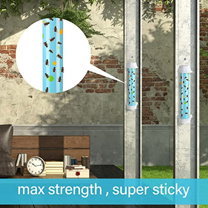 Qualirey 12 Pcs Sticky Fly Trap Fly Stick with Hook, Blue Polka Dots - style: Blue Polka Dots