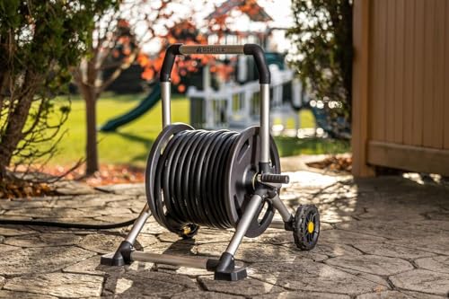 Gorilla GRS-200H Aluminum Garden Hose Reel, 200 Ft, No-Leak Brass Fittings - size: 200 FT