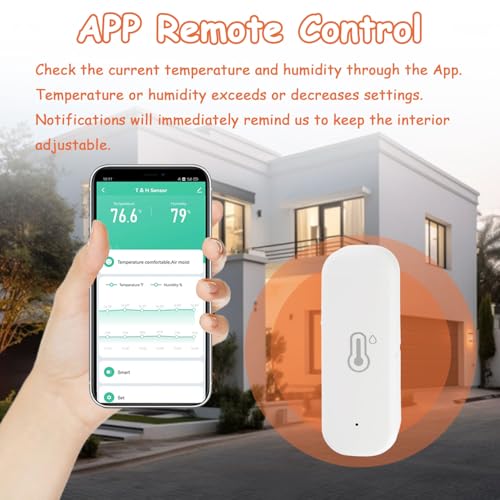 WiFi Hygrometer Thermometer Sensor (2 Pack) - size: 2 Pack