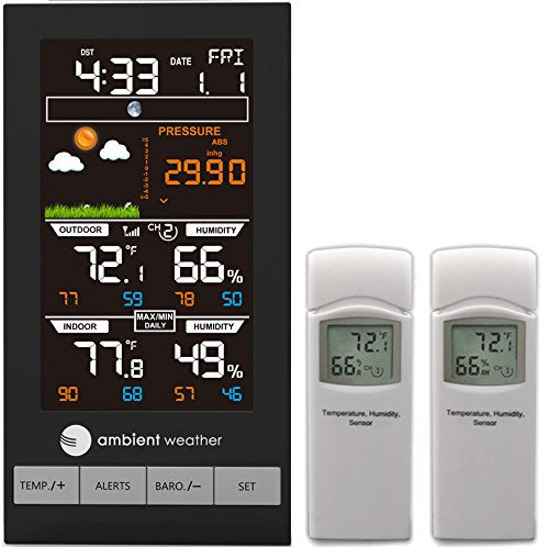 Ambient Weather WS-2801-X2 Color Forecast Station - size: Console + 2 Sensors
