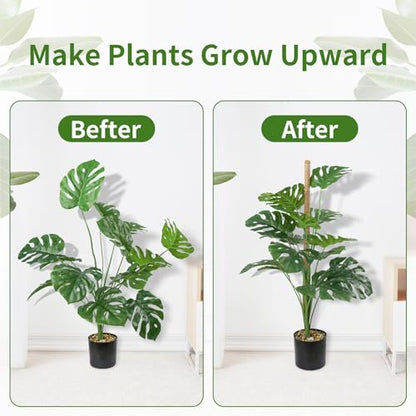 LveSunny 2 Pack Moss Pole for Monstera, Bendable 29" Coco Coir Plant Support with Rustproof Aluminum Core, Plant Support Stakes for Climbing Indoor Plants, Pothos, Philodendron