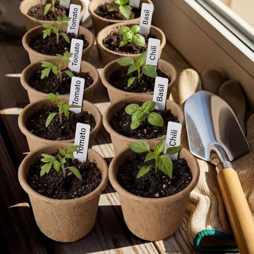 30 Pack 5" Biodegradable Peat Pots, Seed Starter with Drainage