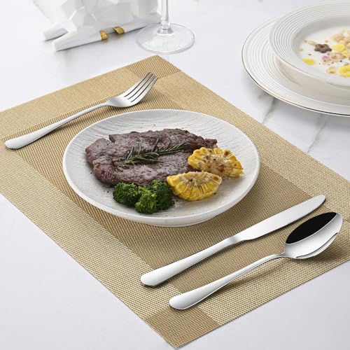 16-Piece 7.3 Inches Dinner Spoons,Stainless Steel Soup Spoons,Dishwasher Safe Tablespoon,Durable Silver Table Spoon Set For Restaurant,Hotel - size: 16-Piece(Silver)