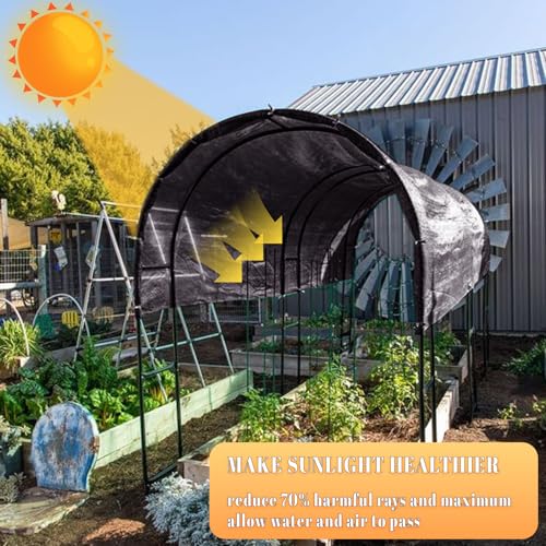 Cool Area Sun Shade Cloth Shade Net for Garden, 70% 6.5x10ft, Black - color: 70% Shade-Black, size: 6.5FTx10FT