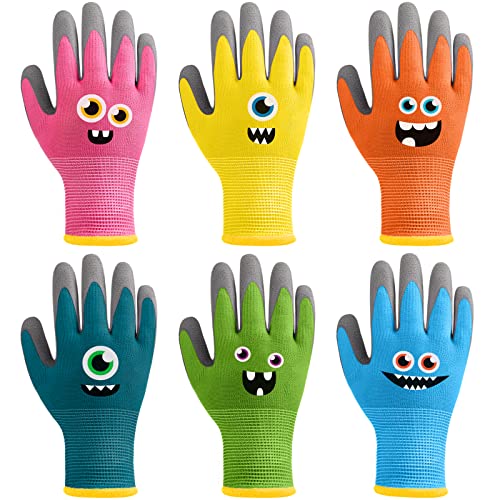 6 Pair Kid Gardening Glove Children Work Glove (Large (Age 9-11)) - size: Large (Age 9-11)