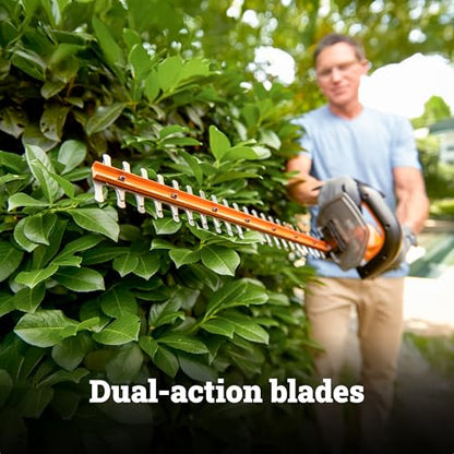 WORX Cordless Hedge Trimmer, 20V 22" Bush Trimmer, WG261 - style: 22" 20V Hedge Trimmer w/(1)2.0Ah Battery