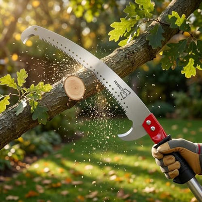 RISETEX Pole Saws for Tree Trimming 9.2 FT, Manual Pruning Saw - size: 9.2FT