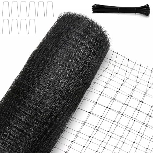 KLEWEE Bird Netting, 13 x 50 FT Heavy Duty Garden Netting - size: 13 x 50 FT