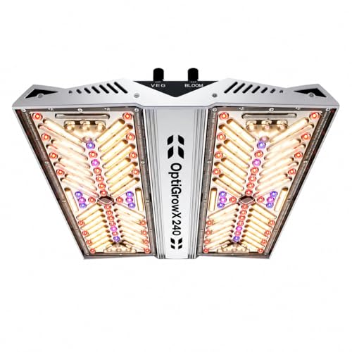 OptiGrowX240 LED Grow Light, Full Spectrum for 3x3 Grow Tent